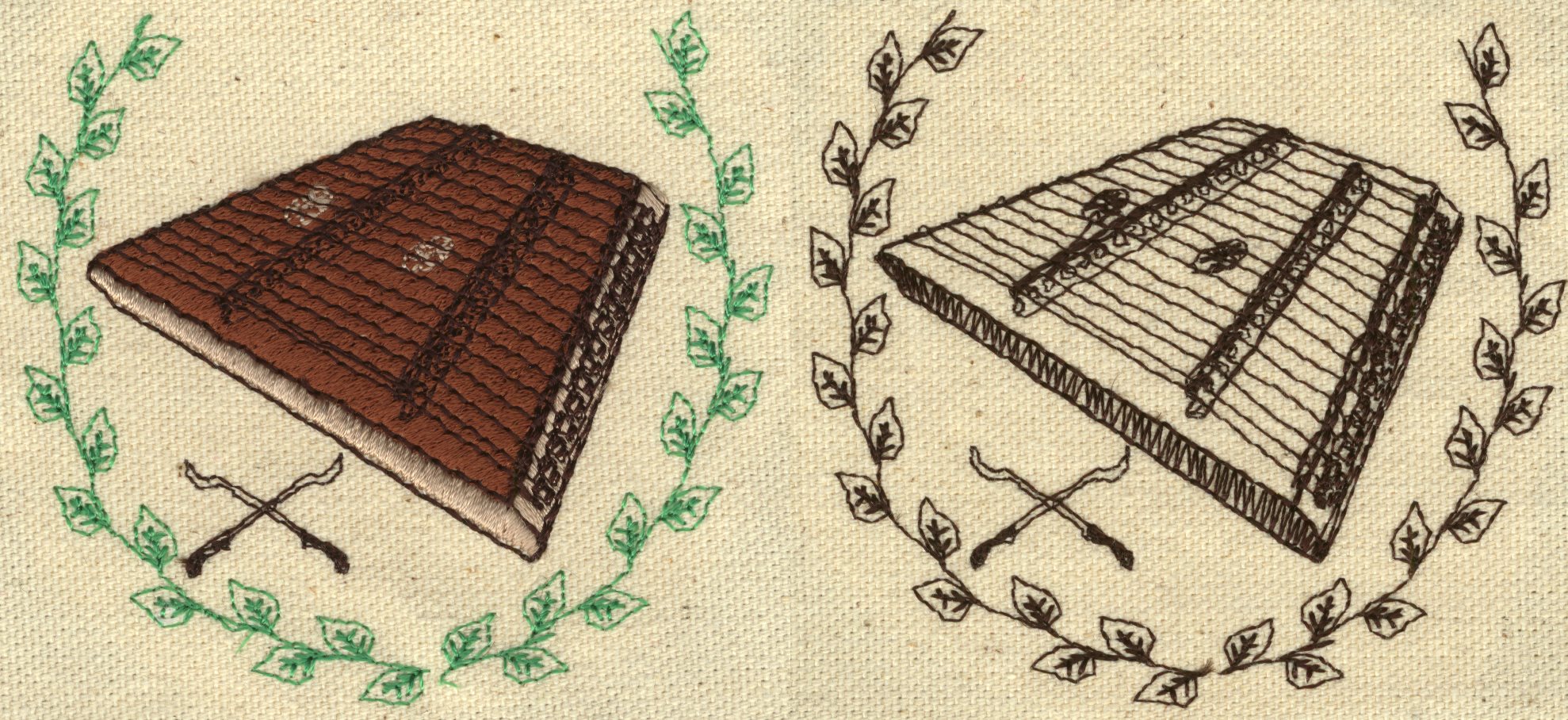 Hammered Dulcimer Embroidery Design Examples