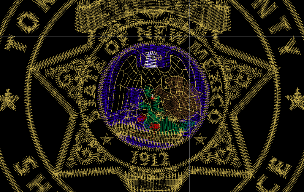 Detailed Badge Embroidery Digitizing