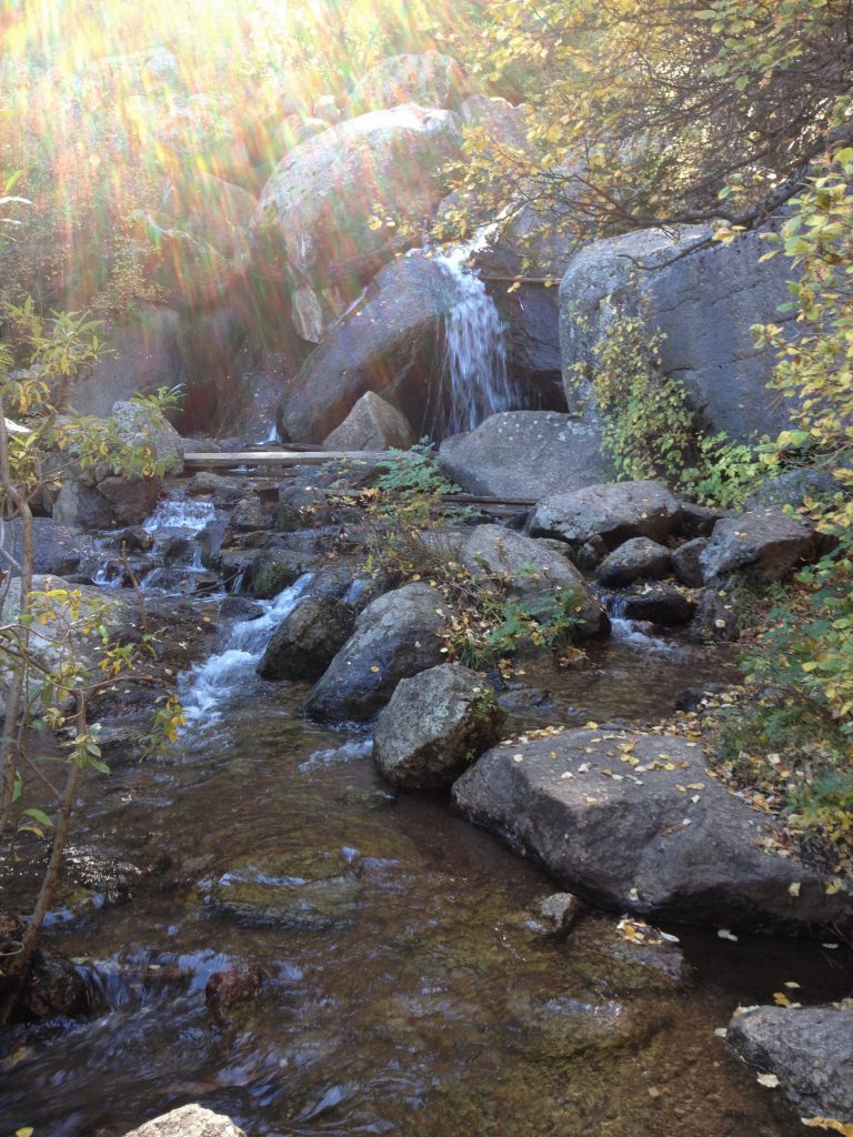 Plank across Catamount Falls