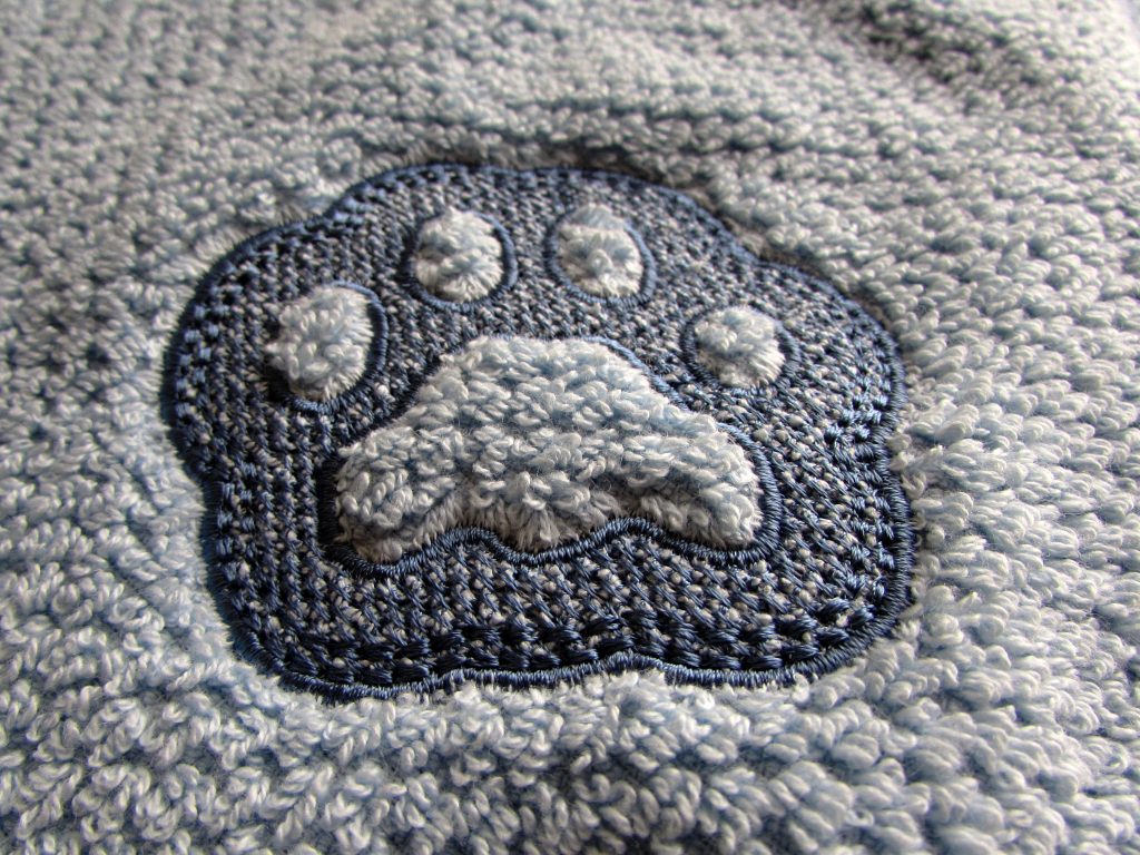 Embossed Paw design from The Only Stitch by Erich Campbell