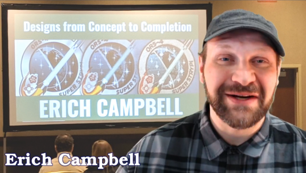 Erich Campbell Live Streaming about Machine Embroidery and Digitizing as well as the decoration business.
