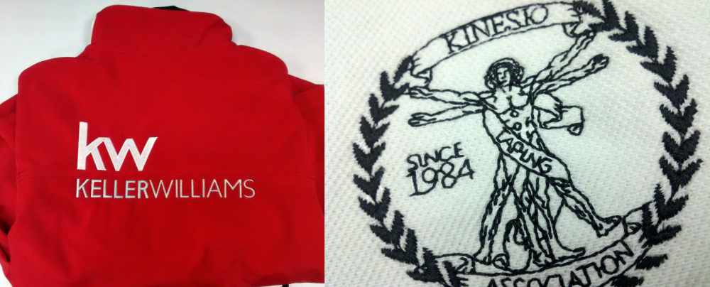 Pricing embroidery digitizing explained through a comparison of simple high stitch and complex low stitch designs.